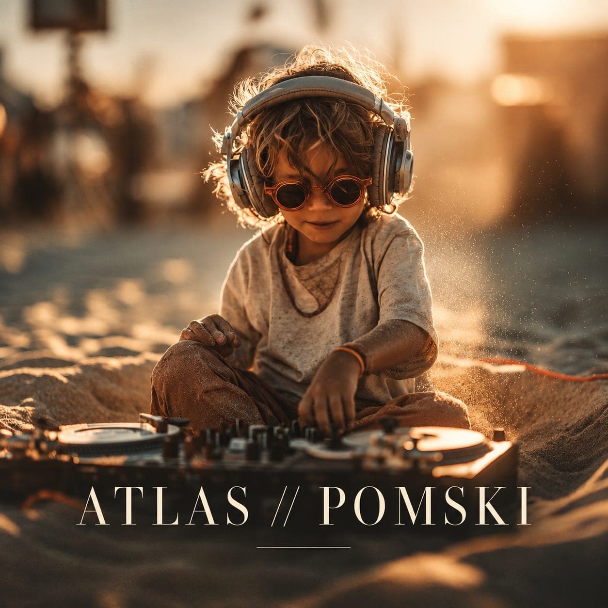 ATLASPOMSKI as a child DJ in the desert